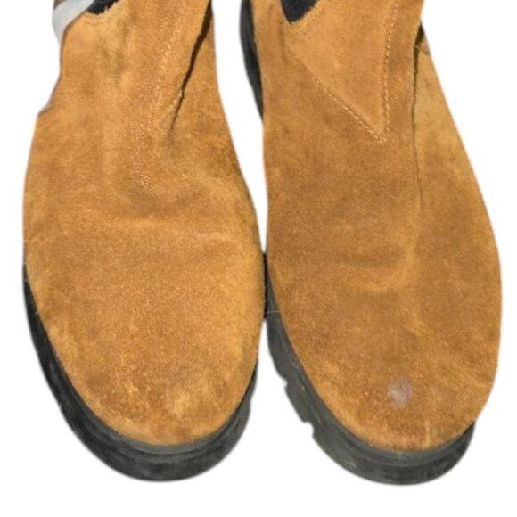 SAYDO Suede‎ Chelsea Boots Brown Chunky Lug Sole Women's 8 EU 39 - Picture 11 of 14